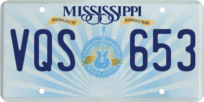 MS license plate VQS653