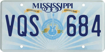 MS license plate VQS684