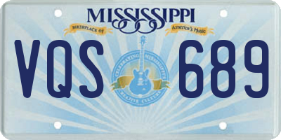 MS license plate VQS689