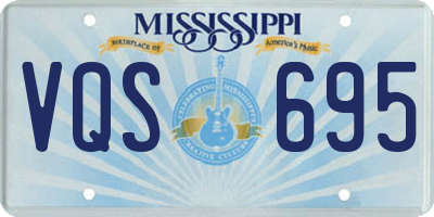 MS license plate VQS695