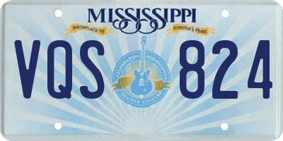 MS license plate VQS824