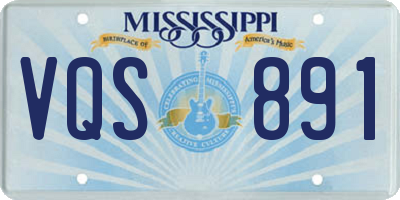 MS license plate VQS891