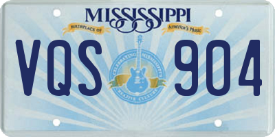 MS license plate VQS904