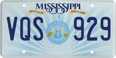 MS license plate VQS929