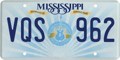MS license plate VQS962
