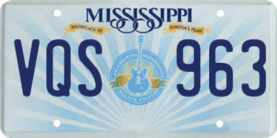 MS license plate VQS963