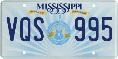 MS license plate VQS995