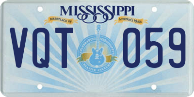 MS license plate VQT059