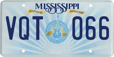 MS license plate VQT066