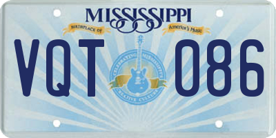 MS license plate VQT086