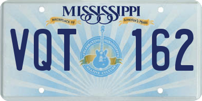 MS license plate VQT162
