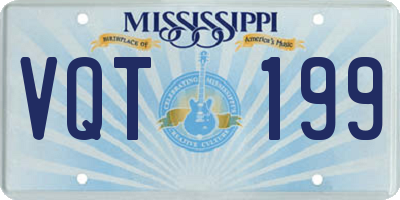MS license plate VQT199
