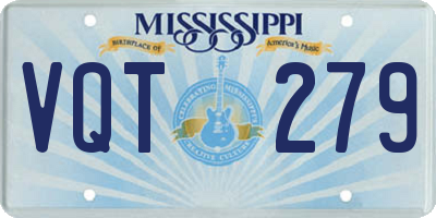 MS license plate VQT279