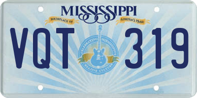MS license plate VQT319