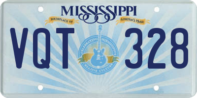 MS license plate VQT328