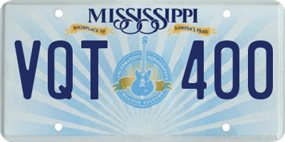MS license plate VQT400