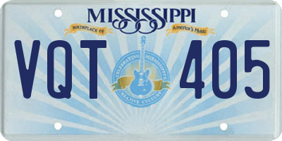 MS license plate VQT405