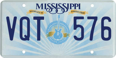 MS license plate VQT576