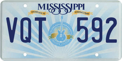 MS license plate VQT592