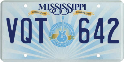 MS license plate VQT642