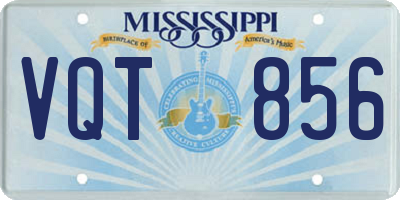 MS license plate VQT856