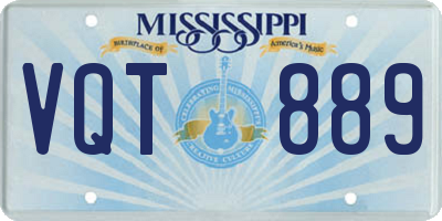 MS license plate VQT889
