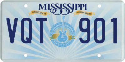 MS license plate VQT901