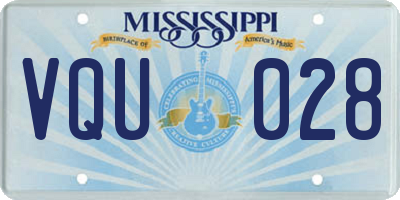 MS license plate VQU028