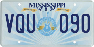 MS license plate VQU090