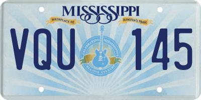 MS license plate VQU145