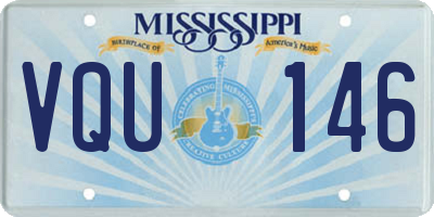 MS license plate VQU146