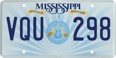 MS license plate VQU298