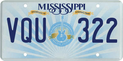 MS license plate VQU322