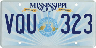 MS license plate VQU323