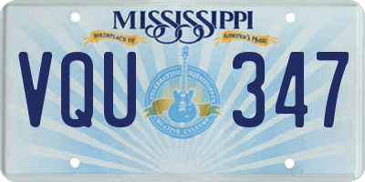 MS license plate VQU347