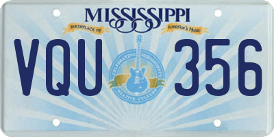 MS license plate VQU356