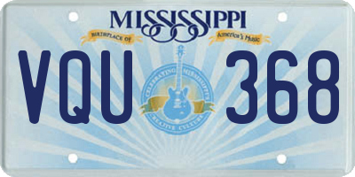 MS license plate VQU368
