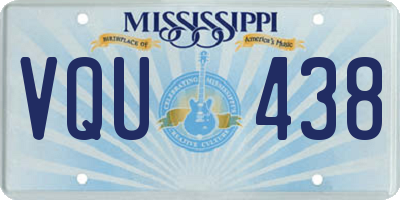 MS license plate VQU438