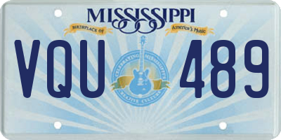 MS license plate VQU489