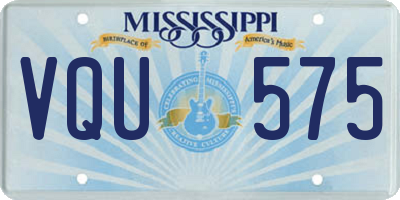MS license plate VQU575