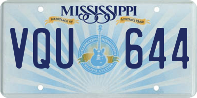 MS license plate VQU644
