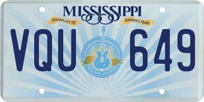 MS license plate VQU649