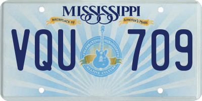 MS license plate VQU709