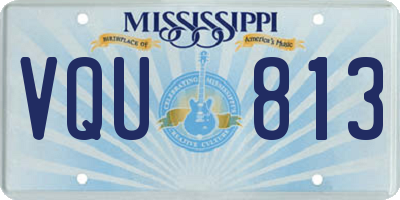MS license plate VQU813