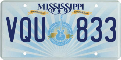 MS license plate VQU833