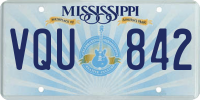 MS license plate VQU842