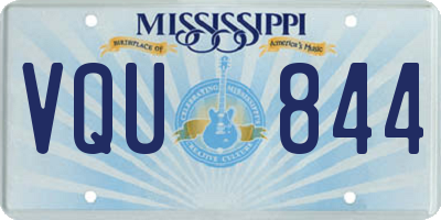 MS license plate VQU844