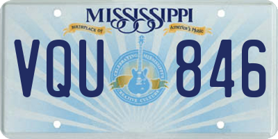 MS license plate VQU846
