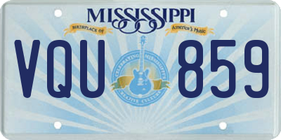 MS license plate VQU859