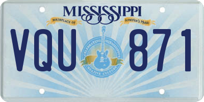 MS license plate VQU871
